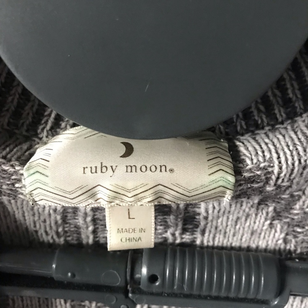 Gray Ruby Moon Reversible Sweater Cardigan Sz L - image 3
